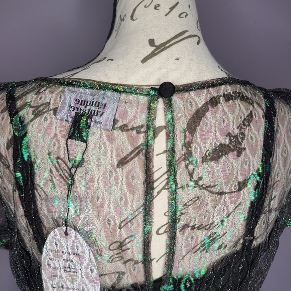 Unique Vintage Peacock Flapper Dress - Picture 8 of 16